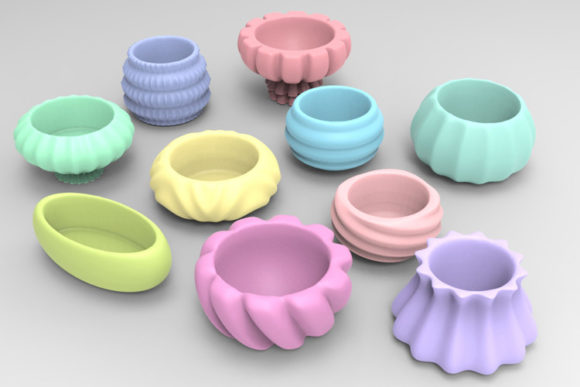 10 Cute Geometric 3D Printing Planters