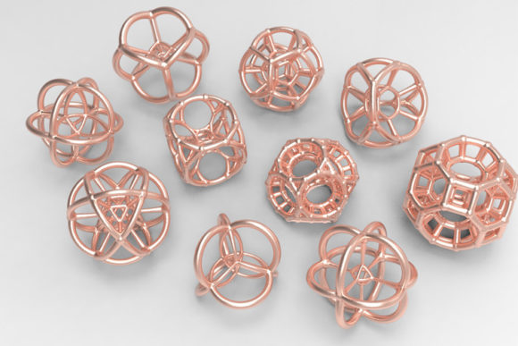 10 Polytope Beads: 3D Print Pendants for Math and Science Enthusiasts