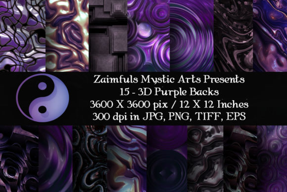 12 - 3D Purple Backs: Creative Digital Art for Every Use