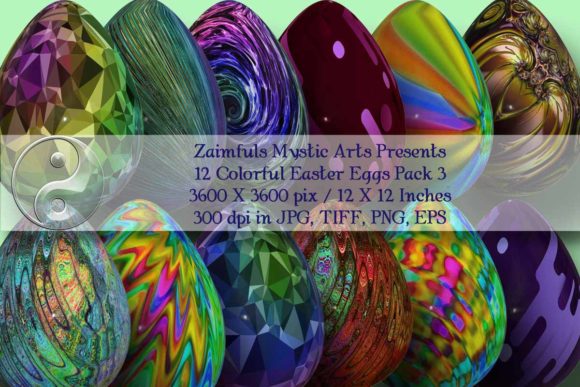 12 Easter Eggs 3D Pack 3