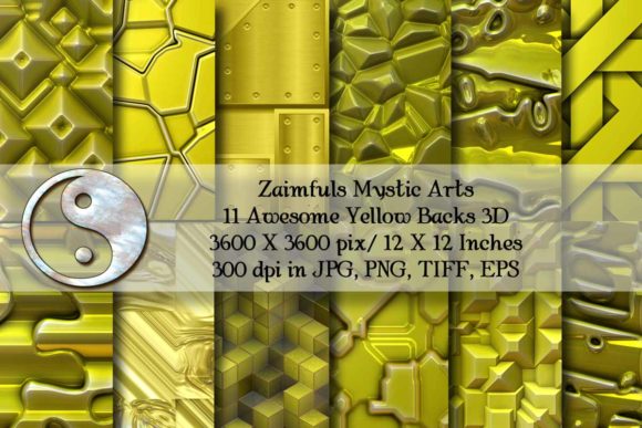 12 More 3D Yellow Backgrounds – Creative Inspiration for Designers and Makers
