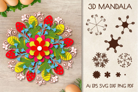 3D Mandala Easter: A Creative Digital Craft for Paper and Machine Cutting