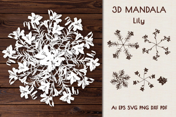 3D Mandala Lilies SVG: A Creative Digital Design for All