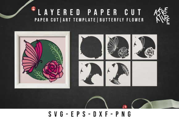 Butterfly Flower Papercut: A Versatile Design for Gifts, Decor, and Special Occasions