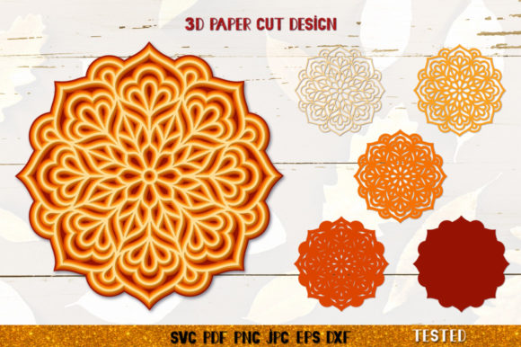 Elevating Creativity with 3D Mandala SVG and 3D Fall Mandala Papercut Designs