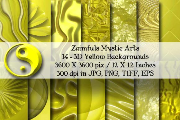 Exploring 14 - 3D Yellow Backgrounds for Creative Projects