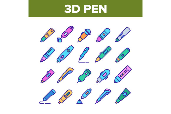 Exploring the 3D Pen Printing Gadget Collection Icons: A Visual Guide for Creators and Professionals
