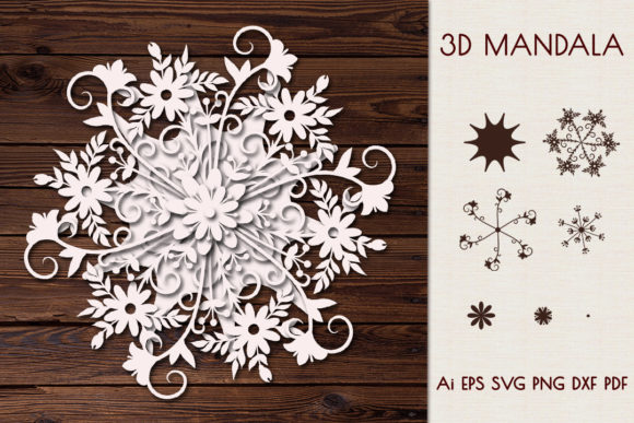 Exploring the Creative Potential of Mandala 3D Delicate Flowers in Modern Design and Digital Crafting