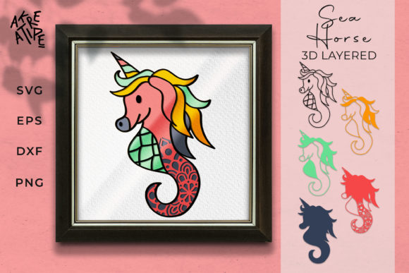 Layered Seahorse SVG Seahorse Mandala: A Strategic Design Tool for Creative Entrepreneurs and Makers