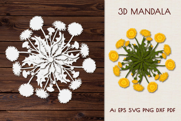 Mandala 3D Flowers Dandelions: A Digital Art Experience for Makers and Designers