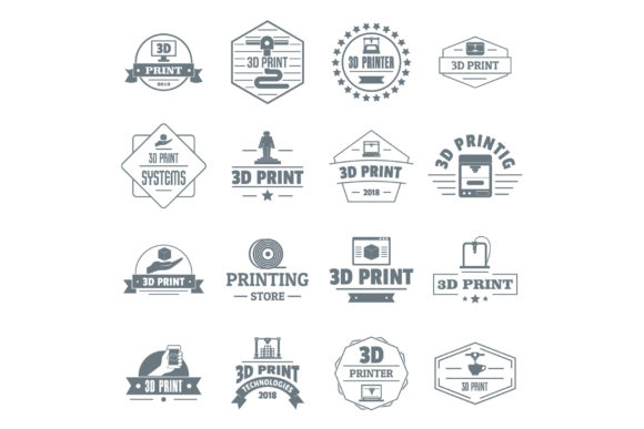 Simple Style 3D Printing Logo Icons: A Practical Design Resource for Modern Creators