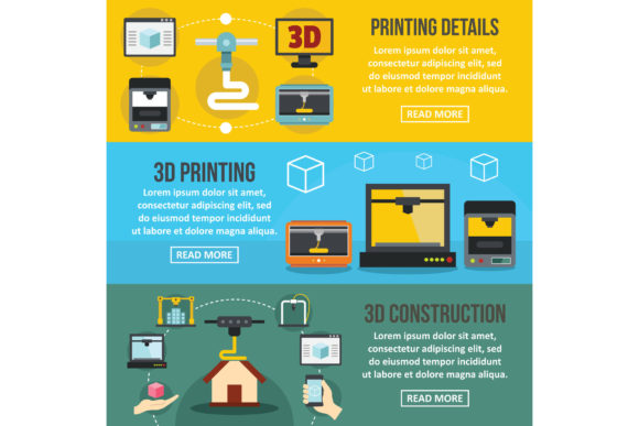 Understanding the 3D Printing Banner Horizontal Set for Web Design